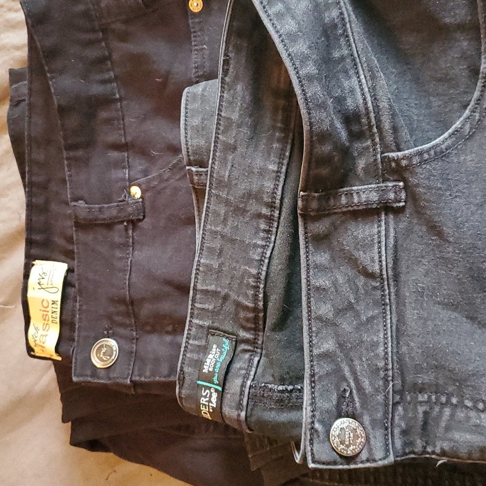 2 pair of black jeans sz 20 petite